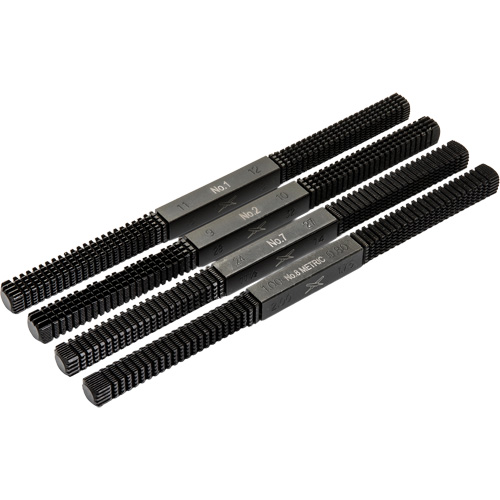 4-Piece Thread Restoring File Set, Square, 9" Par Equipment
