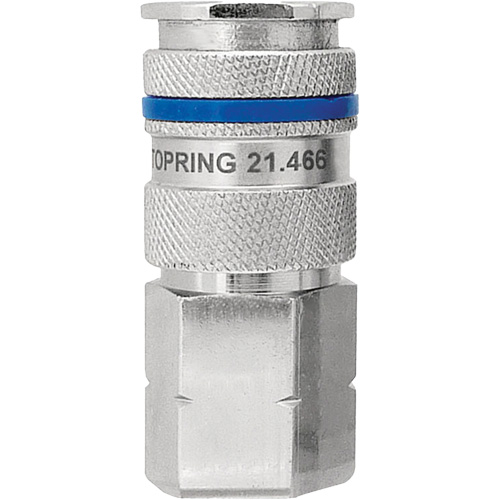 Raccord industriel rapide QUIKSILVER, Laiton nickel&eacute;, 3/8", NPT femelle, 435 PSI Par Equipment