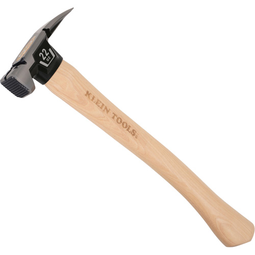 Marteau &agrave; panne fendue droite &agrave; face meul&eacute;e, 22 oz, Prise en Bois, 16-1/10" lo Par Equipment