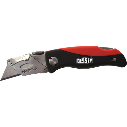 Folding Utility Knife, 2-3/8" Blade, Plastic/Cushion Handle Par Equipment
