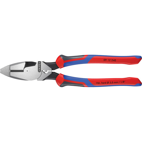 High Leverage Lineman's Pliers New England with Fish Tape Puller, Crimper & KNIPEXTEND Handle Par Equipment