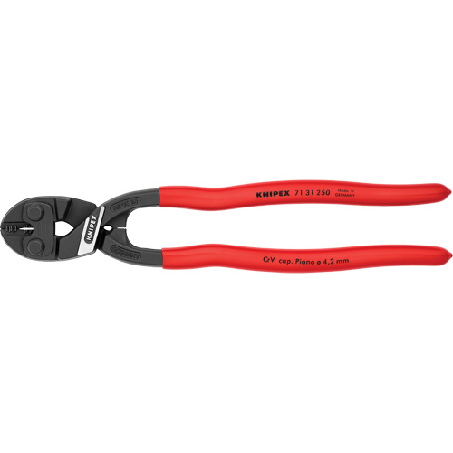 CoBolt&reg; High Leverage XL Compact Bolt Cutters with Notched Blade, 10" L, Center Cut Par Equipment