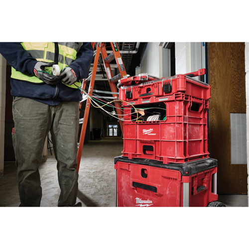 Bac distributeur de fils XL PACKOUT, 15-3/4" x 18-5/8" x 15", Noir/Rouge Par Equipment
