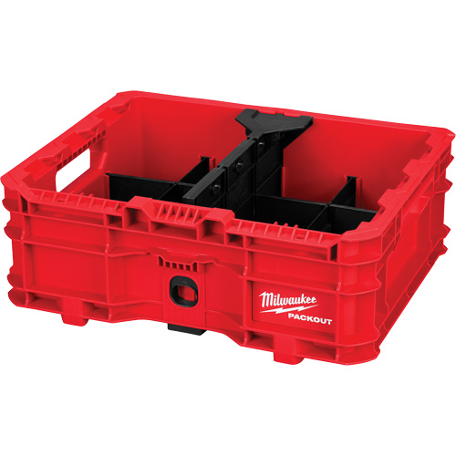 Bac &agrave; profil bas PACKOUT, 15" x 18-5/8" x 6-5/8", Noir/Rouge Par Equipment