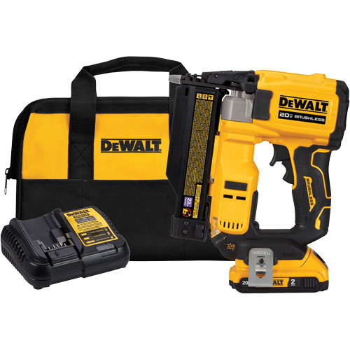 ATOMIC COMPACT SERIES Brushless Cordless 23 Ga. Pin Nailer Kit, 20 V, Lithium-Ion Par Equipment