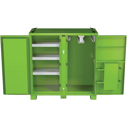 Onsite PPE Storage Cabinet, Steel, High-Visibility Lime Green Par Equipment