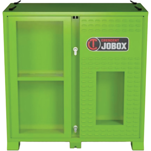 Armoire ventil&eacute;e pour le rangement d'&eacute;PI sur place, Acier, Vert lime haute visibilit&eacute; Par Equipment