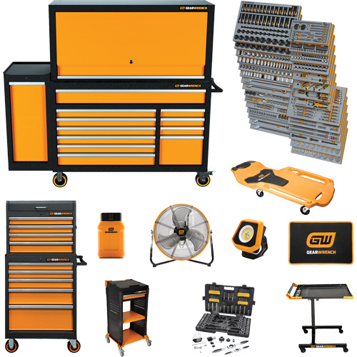 Jeu d'outils pour maître m&eacute;canicien MEGAMOD dans des plateaux en mousse modulaire de premi&egrave;re qualit&eacute; avec rangement pour les outils et l&eacute;quipement datelier, 1331 morcea Par Equipment