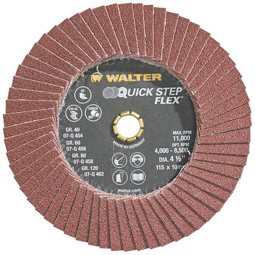 Disque &agrave; lamelles QUICK-STEP FLEX, 4-1/2" x Type 29, Grain 80, Oxyde d'aluminium Par Equipment