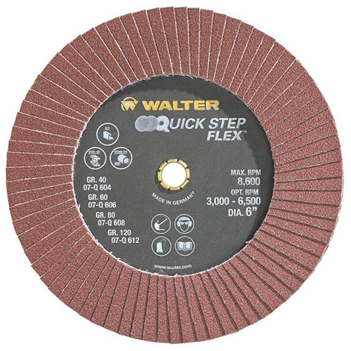 Disque &agrave; lamelles QUICK-STEP FLEX, 6" x Type 29, Grain 80, Oxyde d'aluminium Par Equipment