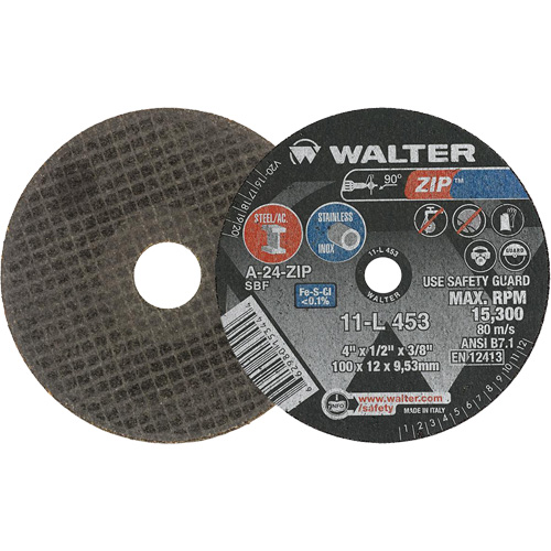 Zip Cut-Off Wheel, 4" x 1/2", 3/8" Arbor, Type 1 Par Equipment
