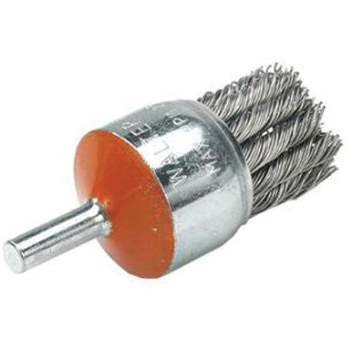 Mounted Knot-Twisted Wire Brush, 1-1/8" Dia., 0.02" Wire Dia., 1/4" Shank Par Equipment