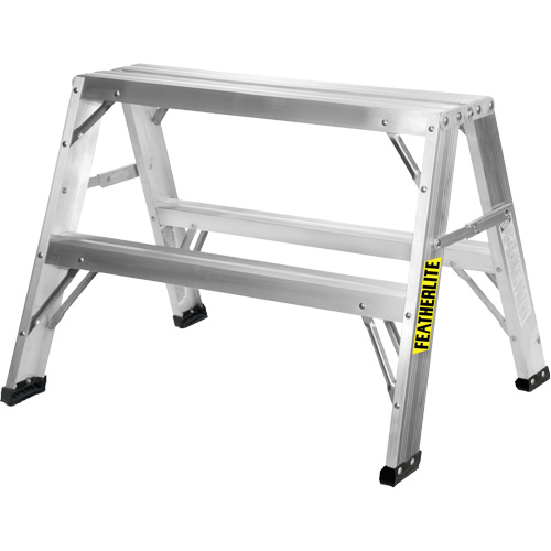 Industrial-Duty Sawhorse, 2' H x 31.9375" W x 23.50" D, 300 lbs. Capacity, Aluminum Par Equipment
