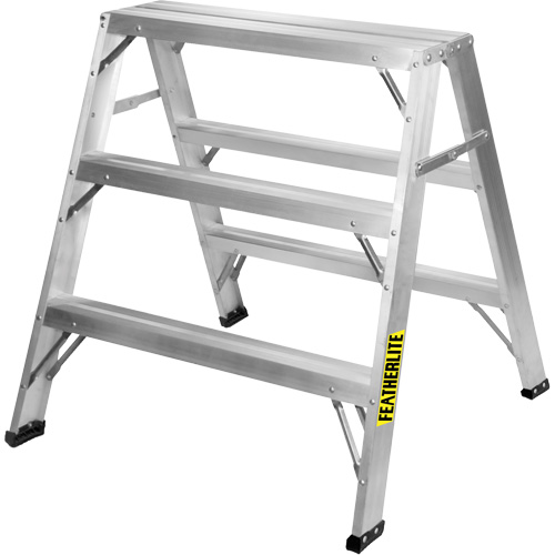 Industrial-Duty Sawhorse, 3' H x 33.3125" W x 31.50" D, 300 lbs. Capacity, Aluminum Par Equipment