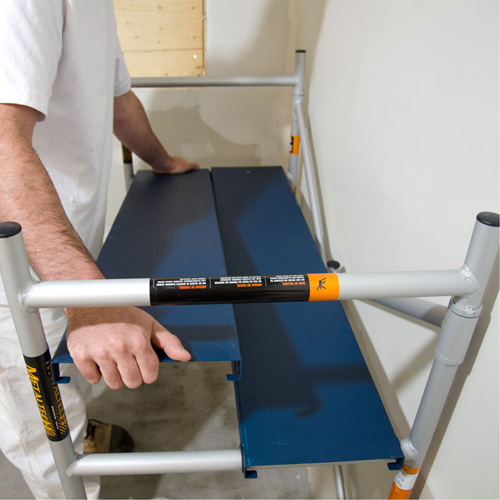 Mobile Work Scaffolding - Mini Scaffoldings, Aluminum Frame, 42" D x 48-1/2" H Par Equipment