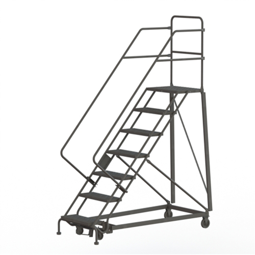 Heavy Duty Safety Slope Ladder, 7 Steps, Serrated, 50° Incline, 70" High Par Equipment