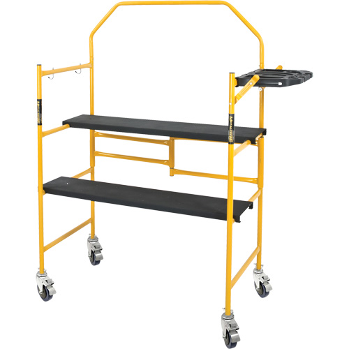 nsemble d'&eacute;chafaudage &agrave; montant de s&eacute;curit&eacute; & tablette pour outils de 4' Jobsite Series, Cadre Acier, 49-1/2" p x 57-3/4" h Par Equipment