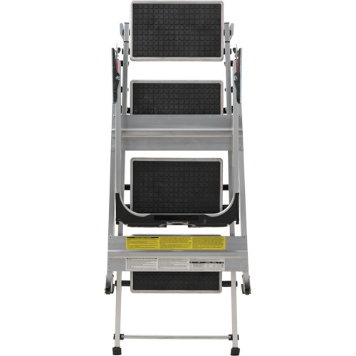 Tilt & Roll Step Stool Ladder, 4 Steps, 44.25" x 22.13" x 59" High Par Equipment