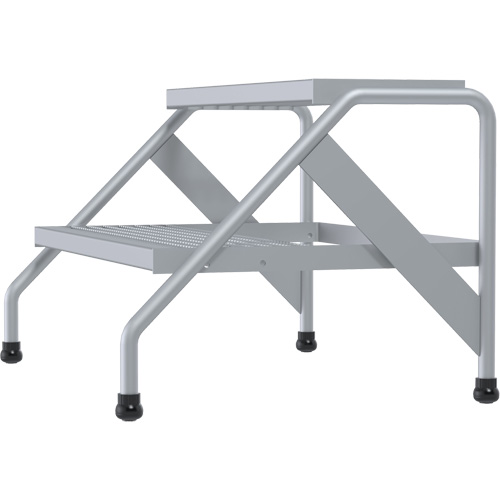 Aluminum Step Stand, 2 Step(s), 32-13/16" W x 24-9/16" L x 20" H, 500 lbs. Capacity Par Equipment