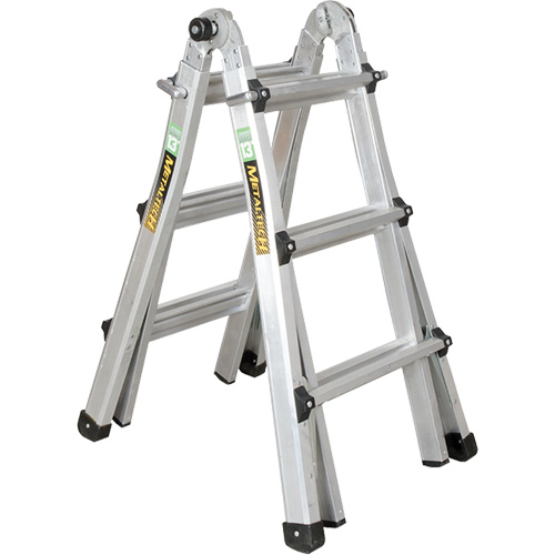 Telescoping Multi-Position Ladder, 2.916' - 9.75', Aluminum, 300 lbs., CSA Grade 1A Par Equipment