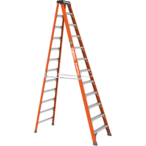 Escabeau, 12', Fibre de verre, Capacit&eacute; 375 lb, Type 1AA Par Equipment