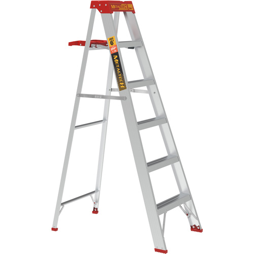 Step Ladder with Paint Tray, 6', Aluminum, 200 lbs. Capacity, Type 3 Par Equipment