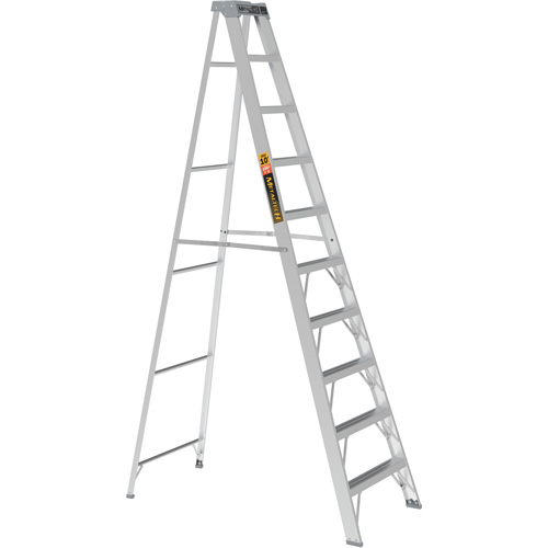 Step Ladder, 10', Aluminum, 225 lbs. Capacity, Type 2 Par Equipment