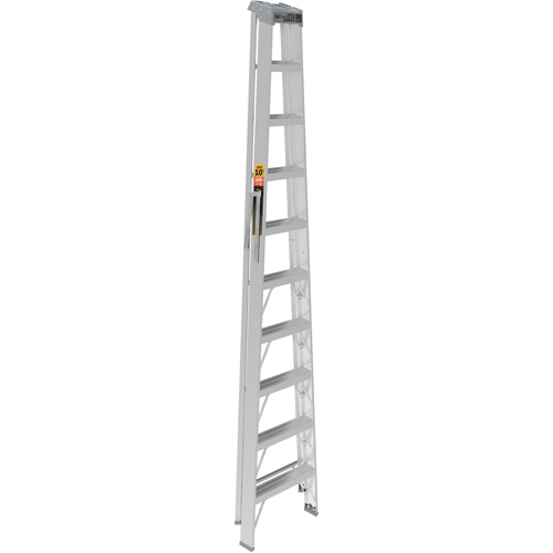 Step Ladder, 10', Aluminum, 225 lbs. Capacity, Type 2 Par Equipment