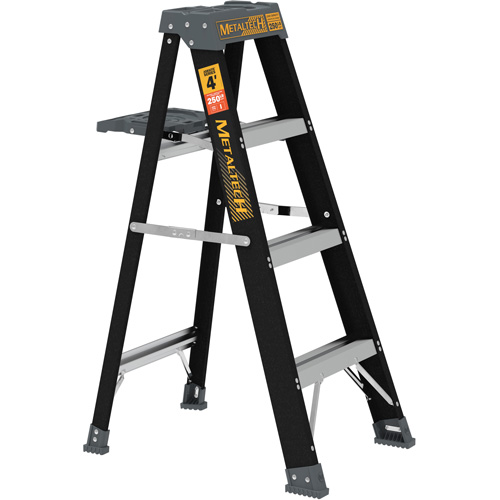 Step Ladder with Paint Tray, 4', Fibreglass, 250 lbs. Capacity, Type 1 Par Equipment