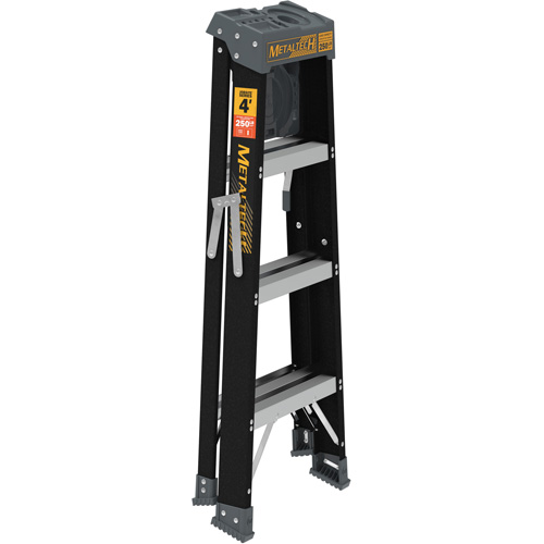 Step Ladder with Paint Tray, 4', Fibreglass, 250 lbs. Capacity, Type 1 Par Equipment