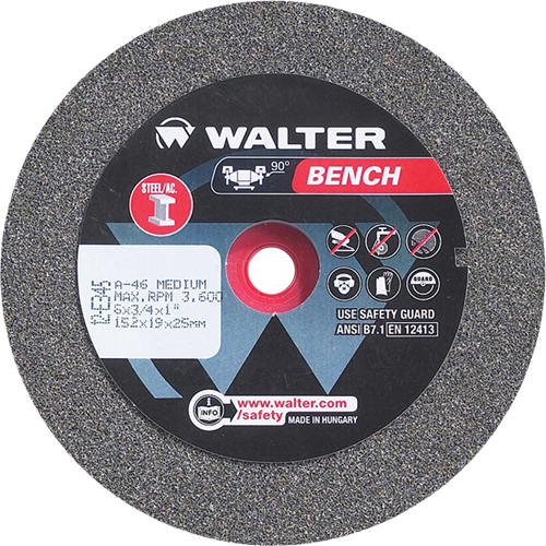 Bench Grinding Wheels, 6" x 1", 1" Arbor, 1 Par Equipment
