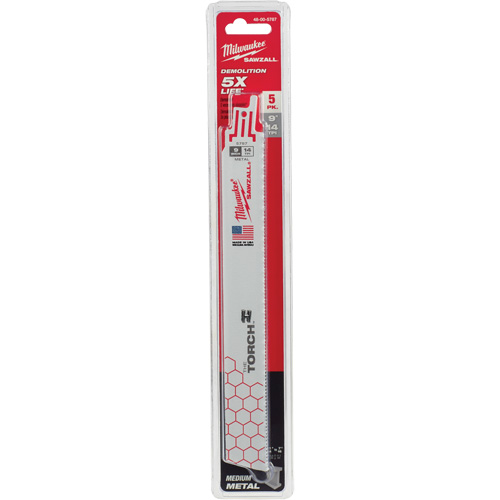 The Torch Sawzall&reg; Blades, Bi-Metal, 14 TPI, 9" L x 1" W Par Equipment