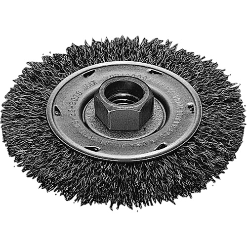 Disque m&eacute;tallique &agrave; fils torsad&eacute;s, Dia. 4", Fils 0,02", Arbre 5/8"-11, Acier inoxydable Par Equipment