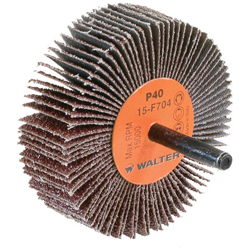 COOLCUT Flap Wheel, Aluminum Oxide, 40 Grit, 3" x 1" x 1/4" Par Equipment
