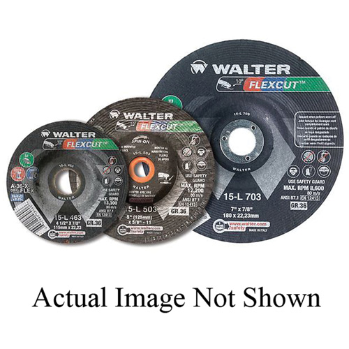 FLEXCUT Grinding Wheel, 3", 36 Grit, Aluminum Oxide, 3/8", 20400 RPM, Type 29 Par Equipment