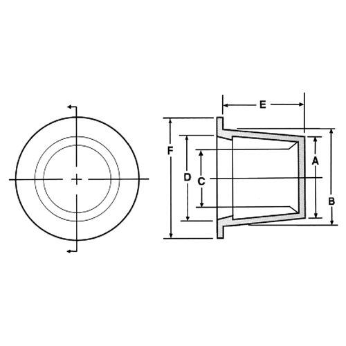Bouchon en plastique, 1/2" dia. Par Equipment