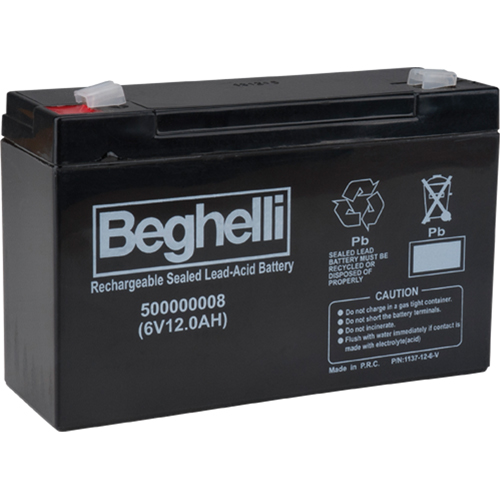 Sealed Lead Acid Batteries, 6 V, 12 Ah Par Equipment