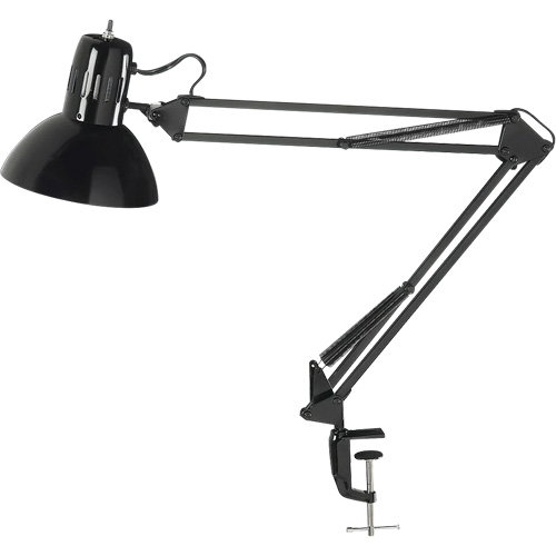 Lampes de bureau &agrave; pince - Bras flexible, 100 W, Incandescente, Pinces serre-joints, Noir Par Equipment