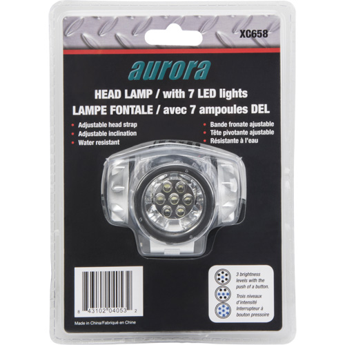 Lampe frontale, DEL, 28 lumens, 20 hres de fonctionnement, piles AAA Par Equipment