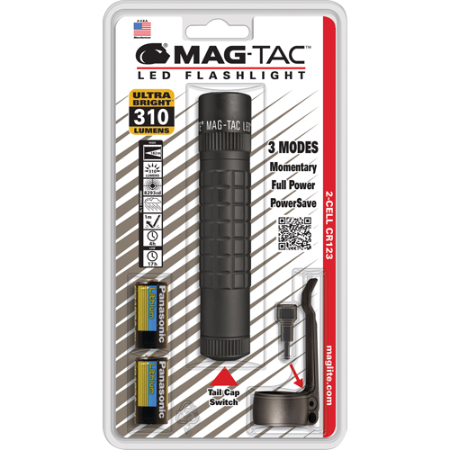 Lampes de poche tactiques Mag-Tac, DEL, 310 lumens, Piles CR123 Par Equipment