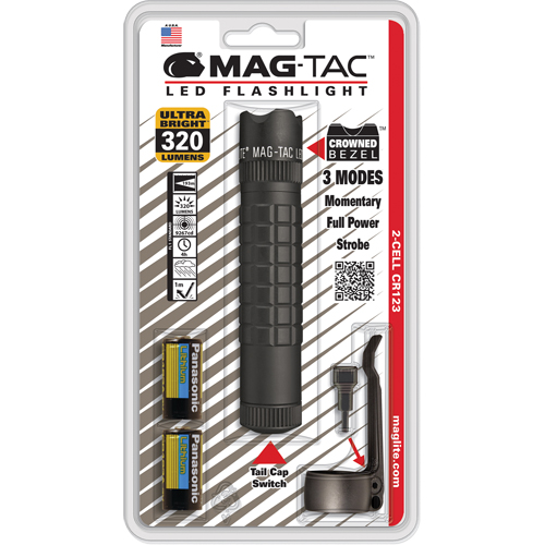 Mag-Tac Tactical Flashlights, LED, 320 Lumens, CR123 Batteries Par Equipment