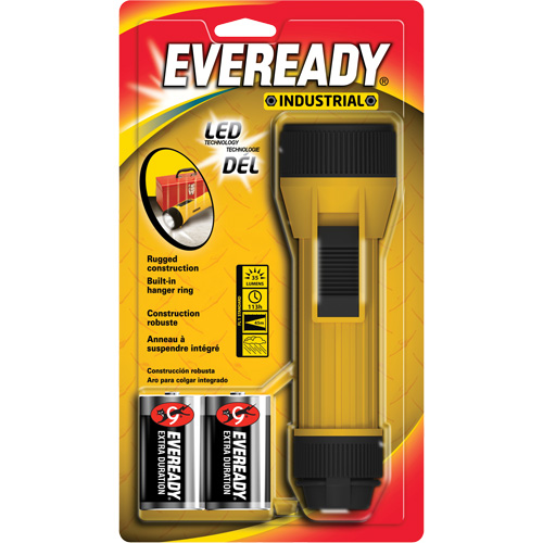 Lampe de poche industrielle et &eacute;conomique Eveready, DEL, 35 lumens, Piles D Par Equipment