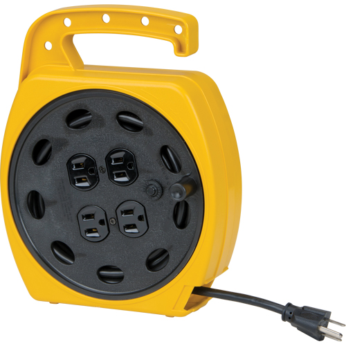 Cordons rallonges &agrave; enrouler, 25', SJT, Calibre de 16/3, 10 A Par Equipment