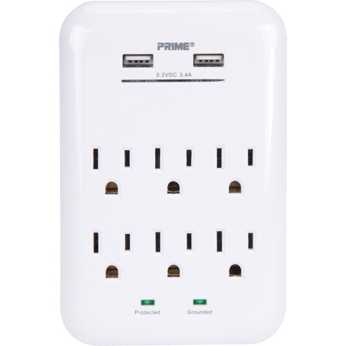 Chargeur USB Prime avec protection contre la surtension Par Equipment