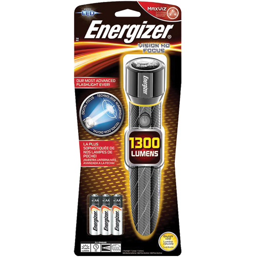 Lampe de poche Vision HD, DEL, 1300 lumens, Piles AA Par Equipment