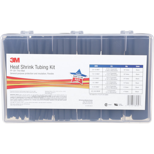 Tube thermor&eacute;tractable, Paroi mince, 6", 1" (2,54cm) - 0,1875" (0,48cm) Par Equipment