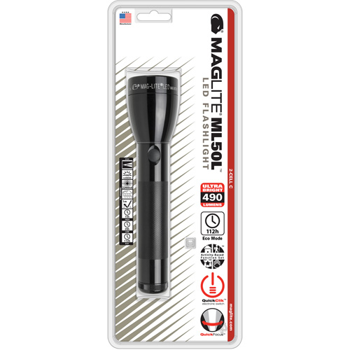 Flashlight, LED, 490 Lumens, C Batteries Par Equipment
