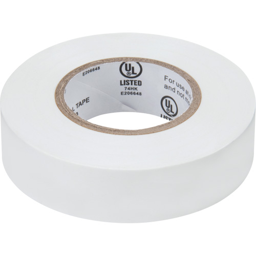 Electrical Tape, 19 mm (3/4") x 18 M (60'), White, 7 mils Par Equipment