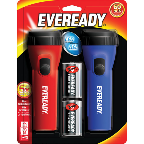 Trousse de lampe de poche &agrave; usage g&eacute;n&eacute;ral Eveready, DEL, 25 lumens, Piles D Par Equipment