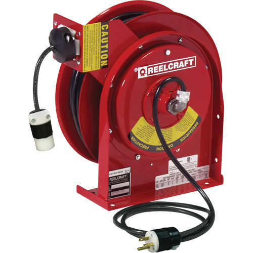 Power Cord Reel, 45', SJEOOW, 12 Gauge, 20 A Par Equipment